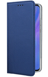 Кожен калъф тефтер и стойка Magnetic FLEXI Book Style за Huawei P30 Pro VOG-L29 син 